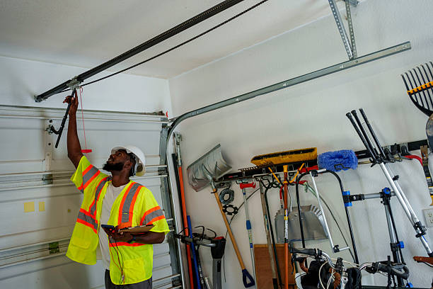 Professional Garage Door Panel Replacement technician working in New Boston, OH